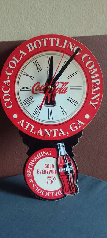 coca cola advertising clock
